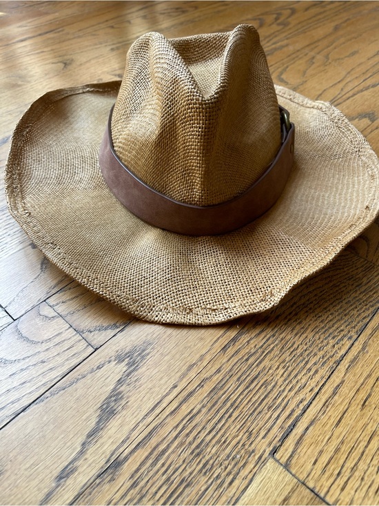Frye Accessories - FRYE Straw Cowboy Hat Leather Band